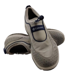 Columbia Watusi Grey Fabric Toggle Upper Round Toe Slip On Water Training Shoe
